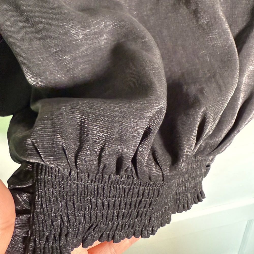 Express Black Shimmer Blouse - Picture 4 of 4